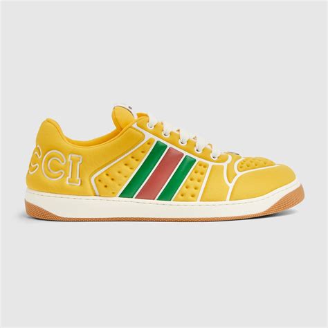 Men's Screener sneaker with Web in yellow neoprene 